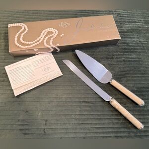 Lenox Jubilee Pearl Cake Knife and Server Set
